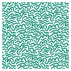 Obraz premium Seamless pattern of turquoise waves with blunt ends. Design for backdrops with sea, rivers or water texture.