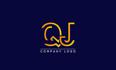 Fototapeta na wymiar Creative letters QJ or JQ Logo Design Vector Template. Initial Letters QJ Logo Design 