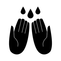 Hand wash flat vector icon. Clean hands flat vector icon