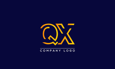 Creative letters QX or XQ Logo Design Vector Template. Initial Letters QX Logo Design	