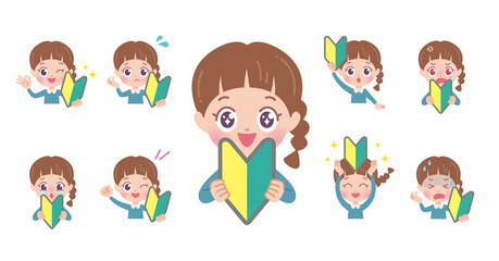cute type girl_beginner sign