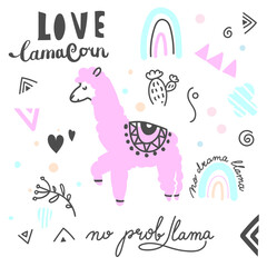 Pink llama.