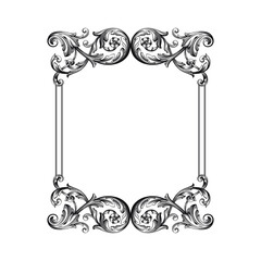 Classical baroque vector of vintage element for design. Decorative design element filigree calligraphy vector. You can use for wedding decoration of greeting card and laser cutting.
