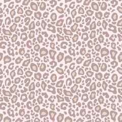 Vector seamless background. Animal leopard pastel pattern print