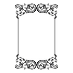 Classical baroque vector of vintage element for design. Decorative design element filigree calligraphy vector. You can use for wedding decoration of greeting card and laser cutting.