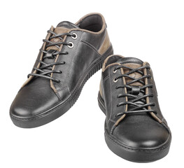 black shoes isolated on white background