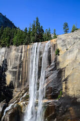 Vernal Fall is a waterfall on the Merced River in Yosemite National Park, California,USA