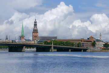 Obraz premium view of the old town of riga latvia