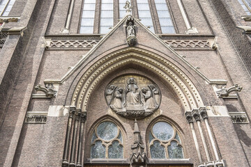 Fototapeta na wymiar Maria van Jesse (1875 - 1882) - parish Roman Catholic Church in Delft, Netherlands. The Maria van Jesse church used to be called Sint Jozef church.