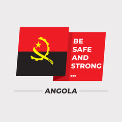 National flag icon with encouraging message isolated on light grey background : Vector Illustration