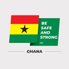 National flag icon with encouraging message isolated on light grey background : Vector Illustration