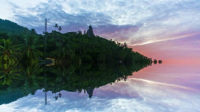 Time Lapse : Aur Island,Province Of Johor,Malaysia During Sunrise. HD