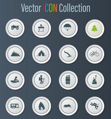 Active recreation icons