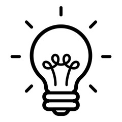 Lightbulb Flat Icon Isolated On White Background