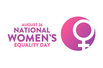 Women's Equality Day. August 26. Holiday concept. Template for background, banner, card, poster with text inscription. Vector EPS10 illustration.