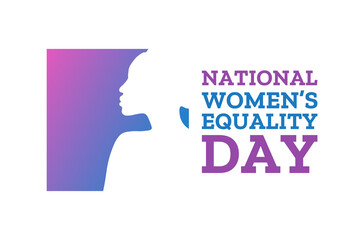 Women's Equality Day. August 26. Holiday concept. Template for background, banner, card, poster with text inscription. Vector EPS10 illustration.