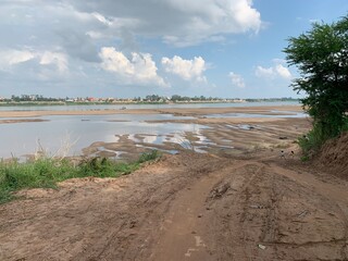 Fleuve Mékong à Kratie, Cambodge