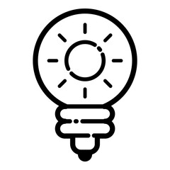 Sun Energy Idea Flat Icon Isolated On White Background