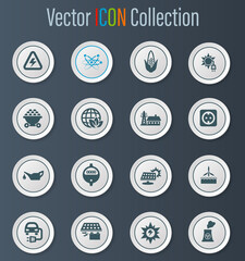 BIO Fuel industry icons set