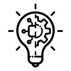 Technology Idea Flat Icon Isolated On White Background