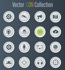 Communication icons set