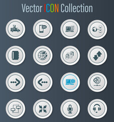 Communication icons set