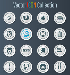Dental icons set