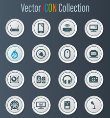 Devices icons set