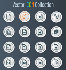 Documents icons set