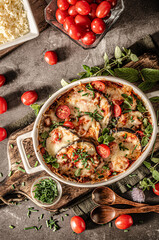 Eggplant baked with cheese