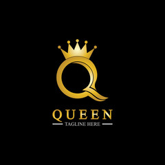 Letter Q Queen Logo Design Inspiration For Business And Company.
