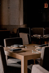 table setting at restaurant