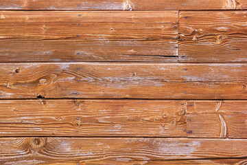 Wooden horizontal background from planks - view of a wooden wall in an old balkan house, on the Black Sea coast of Bulgaria