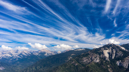 mountains and clouds