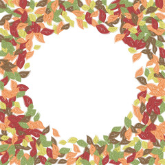 Leaves. Throw autumn leaves. Unusual abstract texture. Vector eps 10.