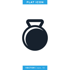 Dumbbell Icon Vector Design Template