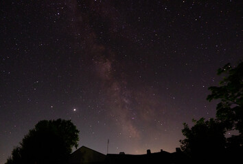 View of the milky way from the Northern hemisphere of the planet Earth. Beautiful bright night...