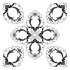 Classical baroque vector of vintage element for design. Decorative design element filigree calligraphy vector. You can use for wedding decoration of greeting card and laser cutting.