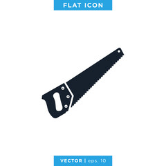 Hand Saw Icon Vector Design Template.