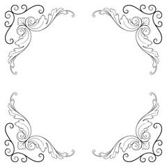 Classical baroque vector of vintage element for design. Decorative design element filigree calligraphy vector. You can use for wedding decoration of greeting card and laser cutting.