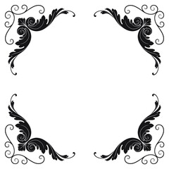 Classical baroque vector of vintage element for design. Decorative design element filigree calligraphy vector. You can use for wedding decoration of greeting card and laser cutting.