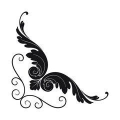 Classical baroque vector of vintage element for design. Decorative design element filigree calligraphy vector. You can use for wedding decoration of greeting card and laser cutting.