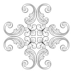 Classical baroque vector of vintage element for design. Decorative design element filigree calligraphy vector. You can use for wedding decoration of greeting card and laser cutting.