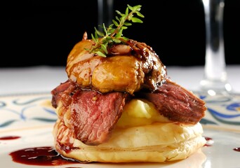 Tatin de magret de pato e foie gras