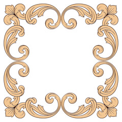 Classical baroque vector of vintage element for design. Decorative design element filigree calligraphy vector. You can use for wedding decoration of greeting card and laser cutting.