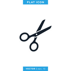 Scissors Icon Vector Design Template.