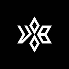 VB monogram logo with star shape and luxury style