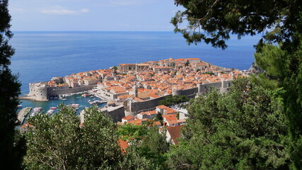 Fototapeta na wymiar Blick auf die Dubrovniker Altstadt, Süddalmatien, Kroatien