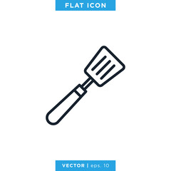 Spatula Icon Vector Design Template. Kitchenware Tool.