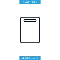 Cutting Board Icon Vector Design Template. Editable Stroke.